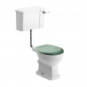 Bari Low Level WC & Sage Green Soft Close Seat
