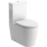 Milan Rimless Closed Coupled Fully Shrouded Comfort Height WC & Soft Close Seat