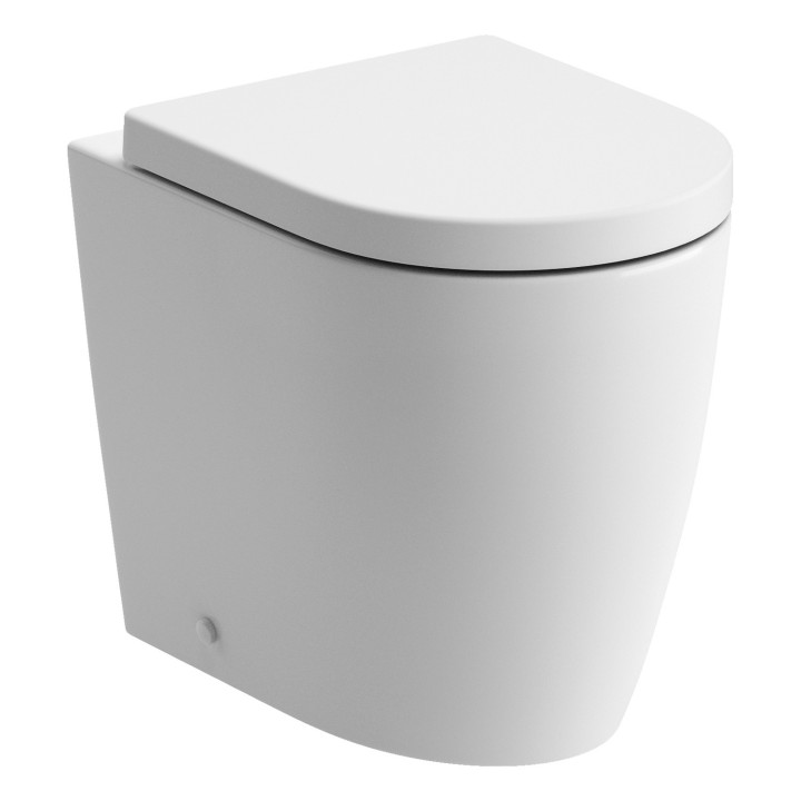 Milan Rimless Back To Wall Comfort Height Toilet & Soft Close Seat