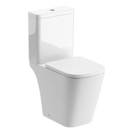 Messina Rimless Close Coupled Compact Short Projection Open Back Toilet & Seat