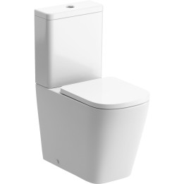 Messina Rimless Close Coupled Compact Short Projection Flush to Wall Toilet & Seat