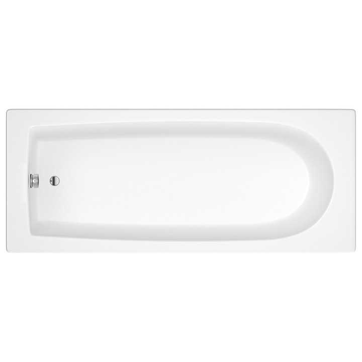 Venture D Shape Single Ended Bath with Adjustable Legs - 1700mm(l) x 700mm(w) x 550mm(h)