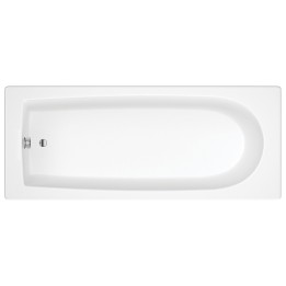 Venture D Shape Single Ended Bath with Adjustable Legs - 1700mm(l) x 700mm(w) x 550mm(h) -SUPERCAST Eternalite Acrylic