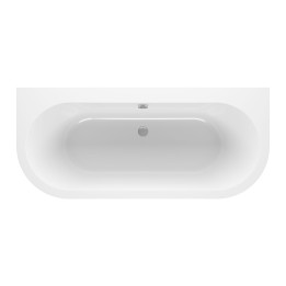 Frontier Double Ended Back To Wall Bath with Adjustable Legs - 1700mm(l) x 750mm(w) x 600mm(h) - SUPERCAST Eternalite Acrylic