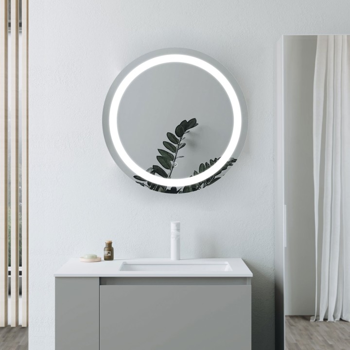 600mm Idaho Round Front-Lit LED Bathroom Mirror
