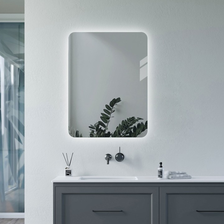 Vermont Rectangle Back-Lit LED Bathroom Mirrors (Rotatable) - 3 Sizes