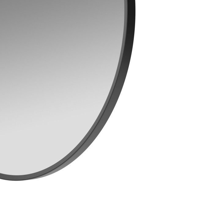 Virginia Matt Black Round Bathroom Mirrors