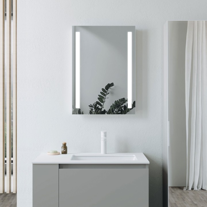 Michigan Rectangle Front-Lit LED Bathroom Mirrors - 2 Sizes