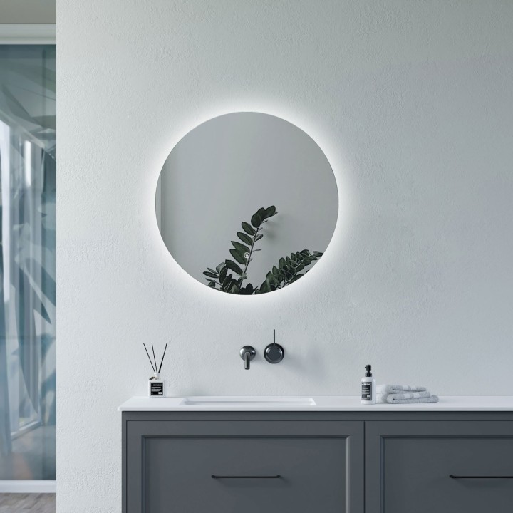 Kansas Round Back-Lit LED Bathroom Mirrors - 3 Sizes
