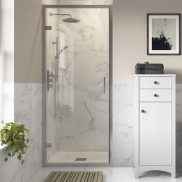 Lowri Chrome 8mm Hinged Shower Doors 760mm to 900mm (w) - 3 Sizes