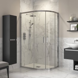 Lowri Chrome 8mm 2 Door Offset Quadrant Enclosures - 2 Sizes