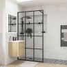 Lowri Matt Black 8mm Framed Wetroom Panels - 4 Sizes