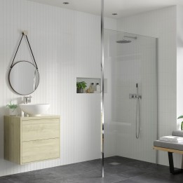 Lowri Chrome 8mm Wetroom Panels & Floor-to-Ceiling Pole
