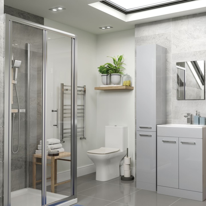 Elin Framed Bi-fold Shower Doors 760mm to 900mm (w) - 3 Sizes