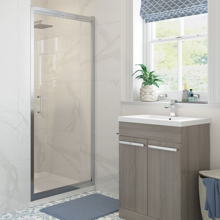 Elin Framed Pivot Shower Doors 700mm to 900mm (w) - 4 Sizes