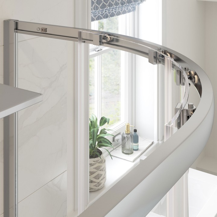 Elin Framed 2 Door Offset Quadrant Shower Enclosure - 4 Sizes