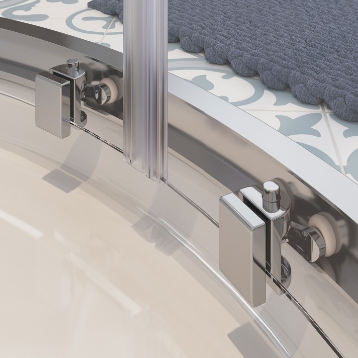 Elin Framed 2 Door Offset Quadrant Shower Enclosure - 4 Sizes