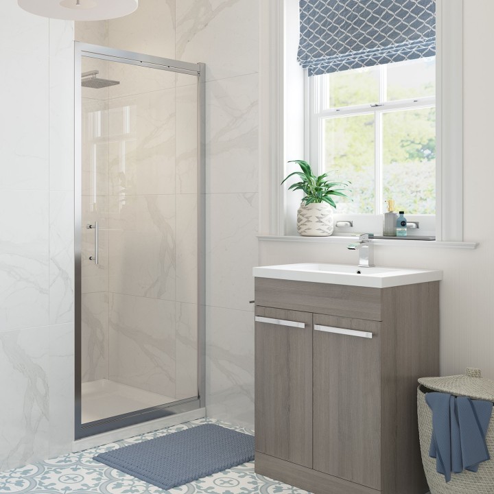 Elin Framed In-fold Shower Door 760mm to 900mm (w) - 3 Sizes