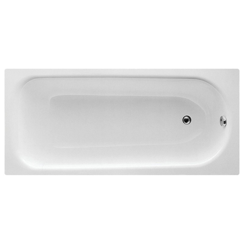 Mondial Single Ended Steel Baths with 2 Pre-drilled Tap Holes