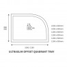 25mm Ultra-Slim Offset Quadrant Shower Trays