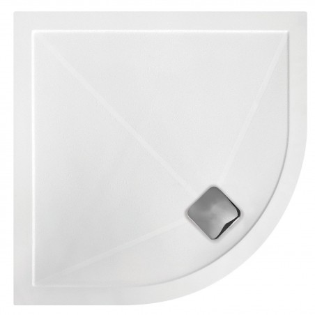 28mm Anti-Slip Ultra-Slim Offset Quadrant Shower Tray Includes Chrome Waste (Left or Right Hand) - 1200mm (L) x 800mm (W)
