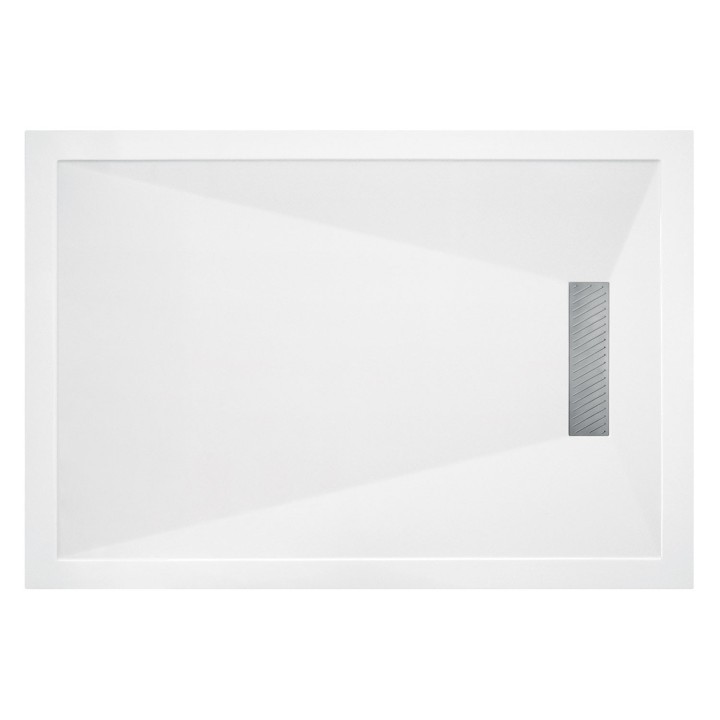 25mm Linear Slim Rectangular Trays Includes Chrome Waste - 1000mm to 1700mm (W) - (10 Sizes)