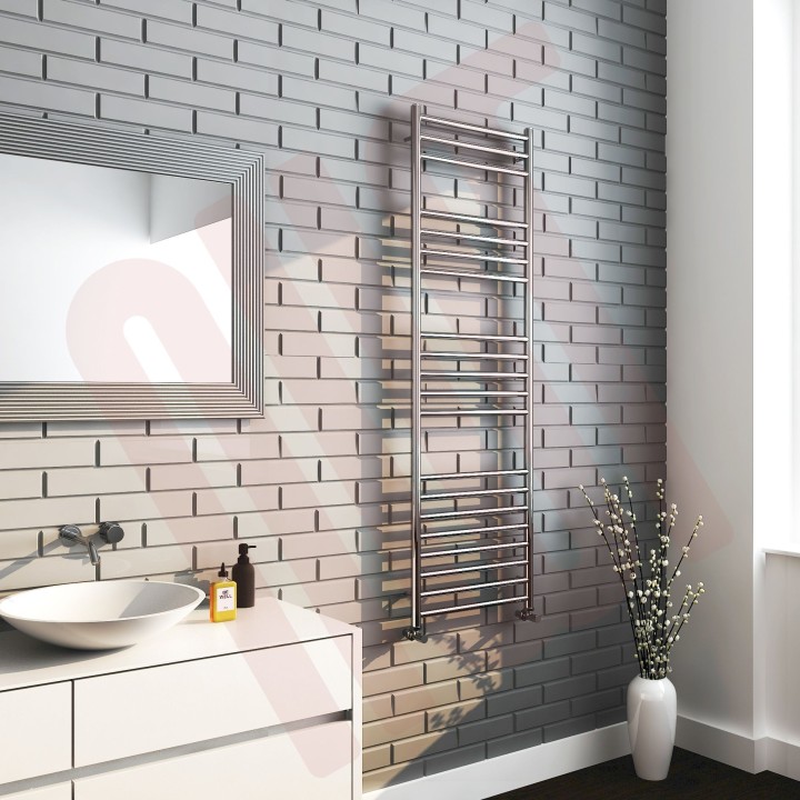 500mm x 1600mm  Polished Straight Stainless Steel Towel Rail
