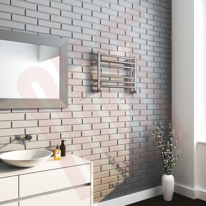 600mm  x 430mm  Polished Straight Stainless Steel Towel Rail