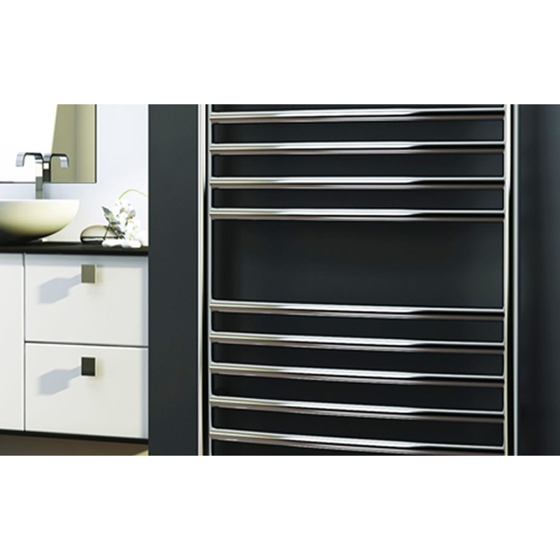 600mm (w) x 430mm (h) Polished Straight "Stainless Steel" Towel Rail