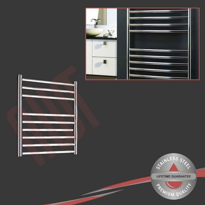 600mm (w) x 600mm (h) Polished Straight "Stainless Steel" Towel Rail