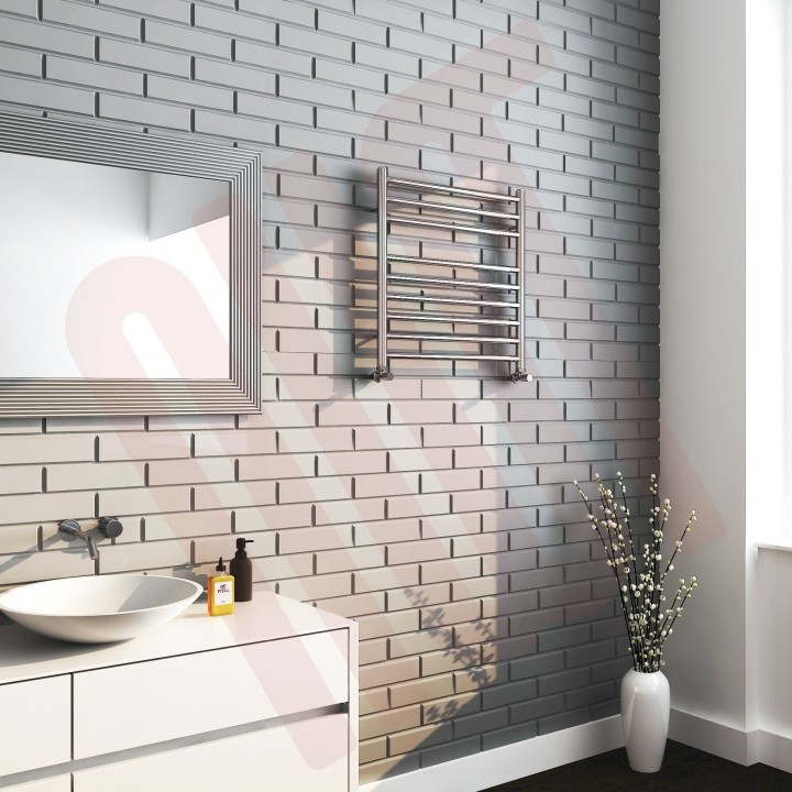 600mm  x 600mm  Polished Straight Stainless Steel Towel Rail