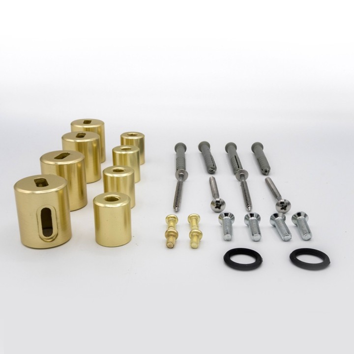 900mm (w) x 600mm (h) Electric Straight Brushed Brass Towel Rail (Single Heat Or Thermostatic Option)