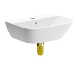 Parma Cloakroom Basin & Brushed Brass Bottle Trap 450mm (w) x 170mm (h) - 1 Tap Hole