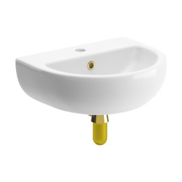 Varese Cloakroom Basin & Brushed Brass Bottle Trap 450mm (w) x 150mm (h) - 1 Tap Hole