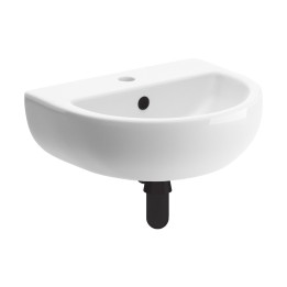Varese Cloakroom Basin & Black Bottle Trap 450mm (w) x 150mm (h) - 1 Tap Hole