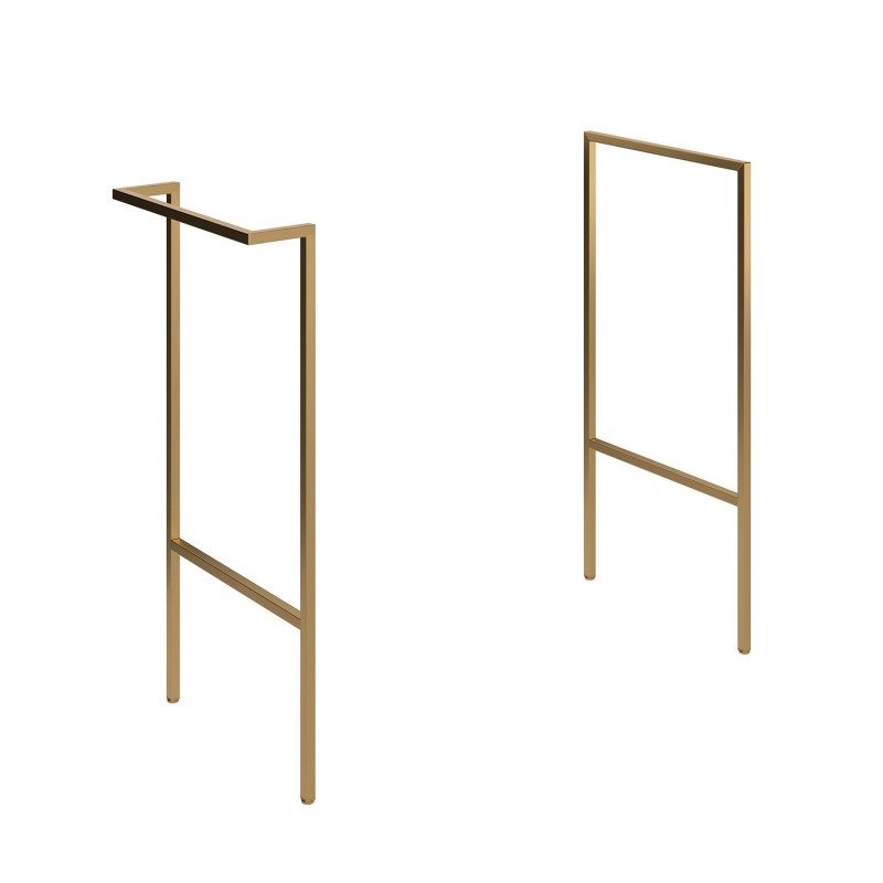 Yamagata Optional Frame with Integrated Towel Rail - Brushed Brass