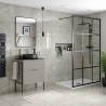 Yamagata Optional Frame with Integrated Towel Rail - Brushed Brass