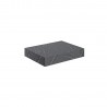 Kenzo 600mm (W) x 100mm (H) x 460mm (D) Wall Hung Grey Marble Basin Shelf & Black Bottle Trap