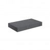 Kenzo 800mm (W) x 100mm (H) x 460mm (D) Wall Hung Grey Marble Basin Shelf & Black Bottle Trap