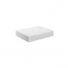 Kenzo 600mm (W) x 100mm (H) x 460mm (D) Wall Hung White Marble Basin Shelf & Chrome Bottle Trap