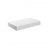 Kenzo 800mm (W) x 100mm (H) x 460mm (D) Wall Hung White Marble Basin Shelf & Black Bottle Trap
