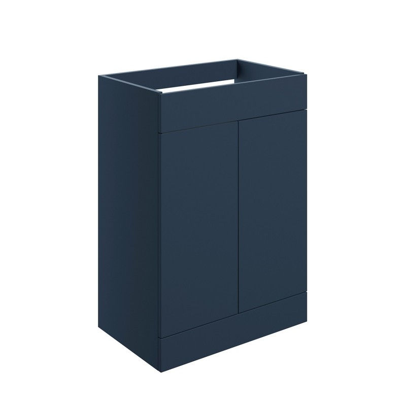 Yamagata 590mm (W) x 830mm (H) x 450mm (D) Freestanding 2 Door Basin Unit (No Top) - Matt Deep Blue
