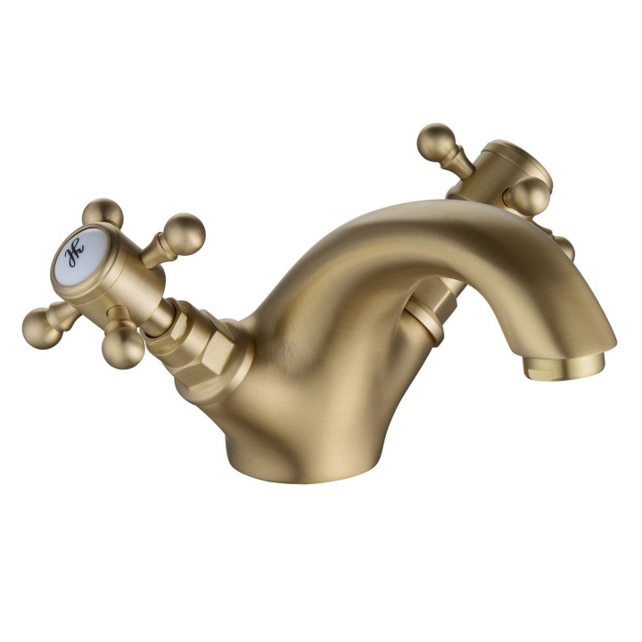 Shergar Brushed Brass Basin Mixer Tap & Waste