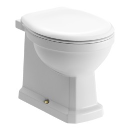 Bari Traditional Back to Wall Toilet & Soft Close Seat (Brushed Brass Details)