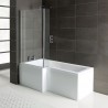 L-Shape Shower Bath Panel & Screen 1700mm (L) x 700-850mm (W) x 410mm (H)