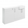 Tokyo 1542mm (W) x 900mm (H) x 421mm (D) Basin WC & 1 Door Unit Pack - White Gloss