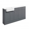 Kobe 1542mm (W) x 900mm (H) x 421mm (D)  Basin WC & 1 Drawer 1 Door Unit Pack - Grey Ash