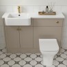 Kobe 1242mm (W) x 900mm (H) x 421mm (D) Basin & WC Unit Pack - Matt Latte