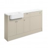 Kobe 1542mm (W) x 900mm (H) x 421mm (D) Basin WC & 1 Drawer 1 Door Unit Pack - Matt Latte
