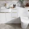 Kagoshima 1242mm (W) x 900mm (H) x 421mm (D) Basin & WC Unit Pack - Matt White